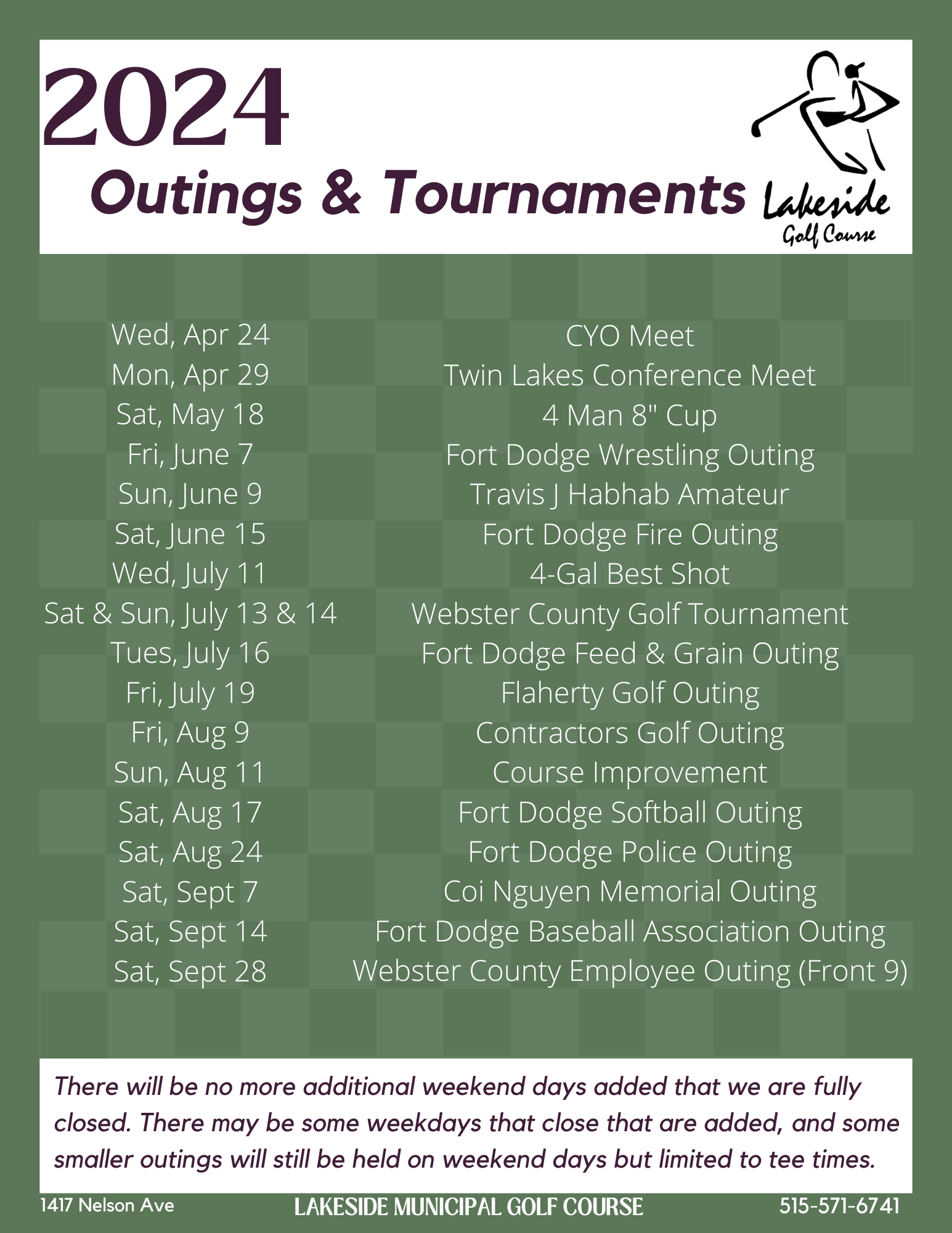 Lakeside Tournaments 5-23-24