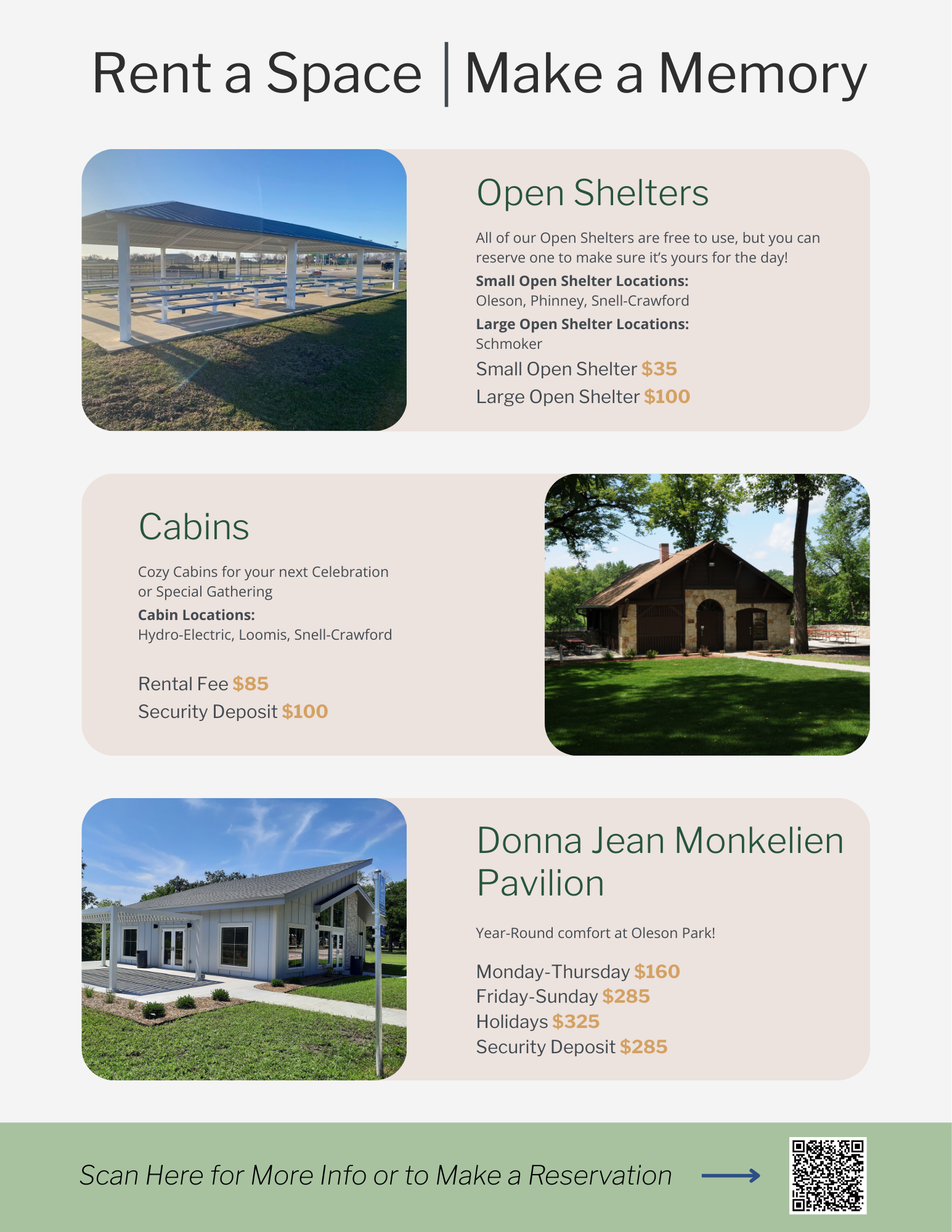 Facility Rental Info